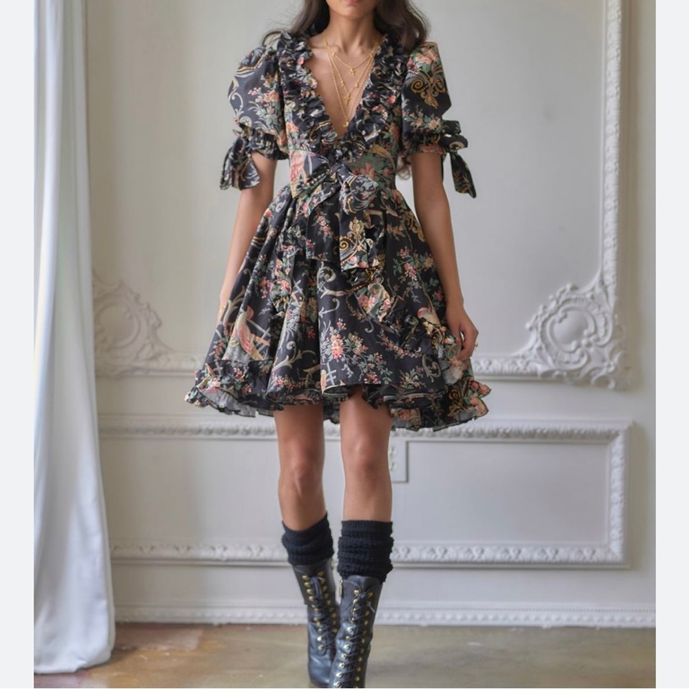 Selkie The Cotton Marie Dress in Midnight Paris (Size 2X), New with tags